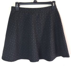 Joe Benbasset Gray Patterned Skater Mini Skirt XS